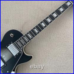 Silver black gradient LP custom electric guitar, rosewood fingerboard, chrome ha