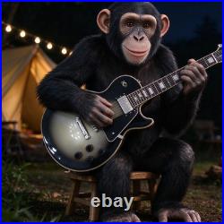 Silver black gradient LP custom electric guitar, rosewood fingerboard, chrome ha