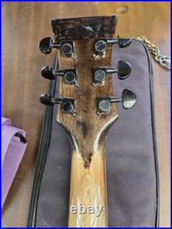 Single Cut Away Guitar Spalted Wood Maple/Mahogany Transparent Blue Humbucker