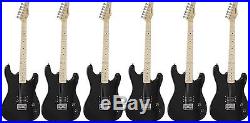 Six Demo Black Full Size Electric Guitars by Davison 2nd Used Sale 6 Pack