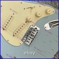 Solid Body Electric Guitar SSS Pickups Tremolo Bridge Blue Fast Shipping US