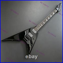 Solid Body Electric Guitar Stainless Rounded Fret Edge Active Pickups Black US