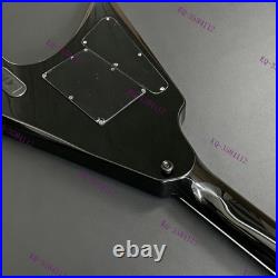 Solid Body Electric Guitar Stainless Rounded Fret Edge Active Pickups Black US