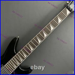 Solid Body Electric Guitar Stainless Rounded Fret Edge Active Pickups Black US