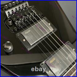 Solid Body Electric Guitar Stainless Rounded Fret Edge Active Pickups Black US
