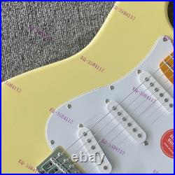 Solid Body Electric Guitar Stainless Rounded Fret Edge SSS Pickups Fast Ship US