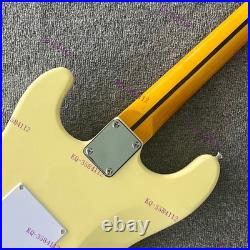 Solid Body Electric Guitar Stainless Rounded Fret Edge SSS Pickups Fast Ship US