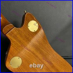 Solid Electric Guitar Stainless Rounded Fret Edge Gold Hardware Blue US Stock