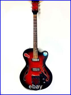 Soviet Vintage Semi Acoustic Guitar Lviv USSR 6 String Retro Instrument
