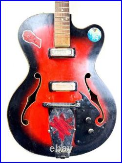 Soviet Vintage Semi Acoustic Guitar Lviv USSR 6 String Retro Instrument
