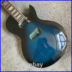 Standard Custom DIY Guitar Project, Blue Burst Tiger Maple, Mahogany Neck