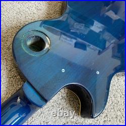 Standard Custom DIY Guitar Project, Blue Burst Tiger Maple, Mahogany Neck