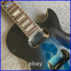 Standard Custom DIY Guitar Project, Blue Burst Tiger Maple, Mahogany Neck