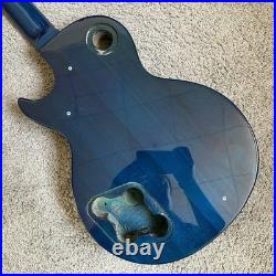 Standard Custom DIY Guitar Project, Blue Burst Tiger Maple, Mahogany Neck