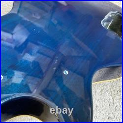 Standard Custom DIY Guitar Project, Blue Burst Tiger Maple, Mahogany Neck