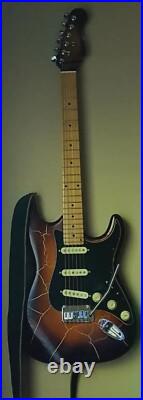 Strat style Electric Guitar Fender Parts Coffee Brown Gold Burst Crackle