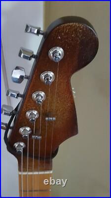 Strat style Electric Guitar Fender Parts Coffee Brown Gold Burst Crackle