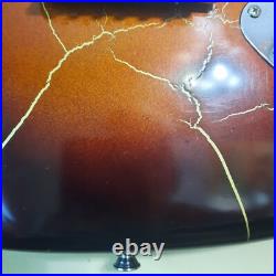 Strat style Electric Guitar Fender Parts Coffee Brown Gold Burst Crackle