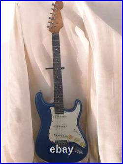 Strato Electric Guitar SSS Metal Blue Fully Adjusted with No Case