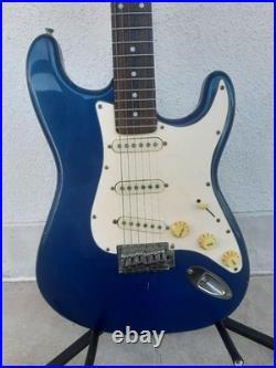 Strato Electric Guitar SSS Metal Blue Fully Adjusted with No Case