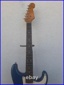 Strato Electric Guitar SSS Metal Blue Fully Adjusted with No Case