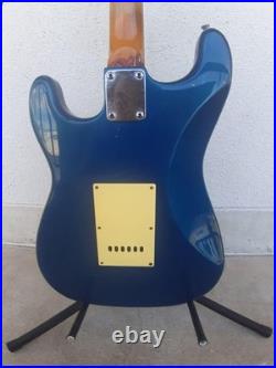 Strato Electric Guitar SSS Metal Blue Fully Adjusted with No Case