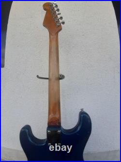 Strato Electric Guitar SSS Metal Blue Fully Adjusted with No Case