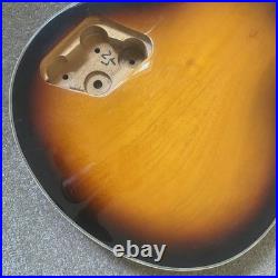 Sunburst DIY Project Jazz Guitar Tiger Maple Top Mahogany Body, Semi Hollow