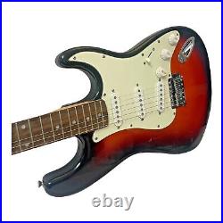 Sunburst Electric Guitar, Stratocaster Solid Wood Body withGuitar Bag, By ION