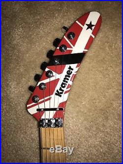 USA Made Kramer 1984 Baretta reissue Guitar EVH 5150 striped & Hardshell Case