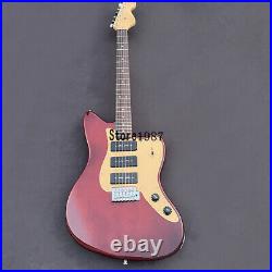 Unbranded Brown Electric Guitar Mahogany Body Chrome Hardware 22 F Fast Shipping
