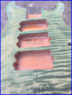 Unfinished DIY Project Bass Guitar Alder Wood with Tiger Maple Top