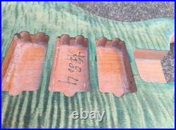 Unfinished DIY Project Bass Guitar Alder Wood with Tiger Maple Top