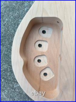 Unfinished DIY Project Bass Guitar Alder Wood with Tiger Maple Top