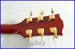 Used! ESP Japan -Edwards- Les Paul Custom Burl Maple Guitar E-LP-117CTM Red
