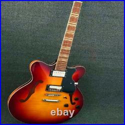 Used Hofner 335 Electric Guitar Sunburst Semi-Hollow Flame Maple Top