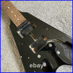 V Shaped Electric Guitar Semi Finished Project, Basswood Body Maple Neck