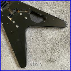 V Shaped Electric Guitar Semi Finished Project, Basswood Body Maple Neck