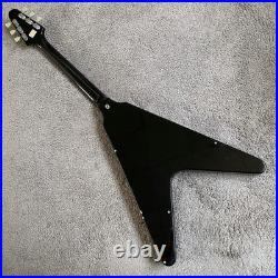 V Shaped Electric Guitar Semi Finished Project, Basswood Body Maple Neck