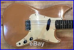 Vintage 1960 Fender Musicmaster Short Scale Electric Guitar (Desert Sand)