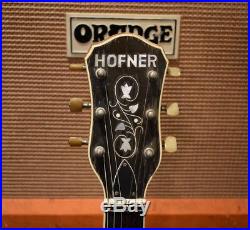 Vintage 1960 Hofner President Acoustic Archtop Brunette Hollow Guitar with Case
