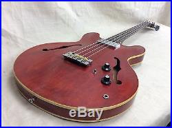 Vintage 1960's Gibson EB-2 Hollowbody Bass Guitar Circa 1967 Cherry Red