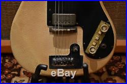 Vintage 1962 Hofner Model 172 White Vinyl Snakeskin Solid Body Electric Guitar