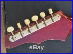 Vintage 1965 Red Epiphone Olympic Bat Wing Headstock