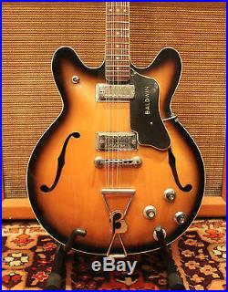 Vintage 1966 1967 Baldwin Burns Italy 712 12 String Tobacco Guitar Serial #0040