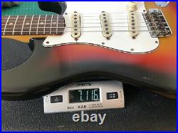 Vintage 1966 Fender Stratocaster Sunburst Solid Body Electric Guitar Strap Case