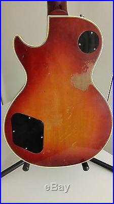 Vintage 1972 Cherry Sunburst Gibson Les Paul Custom Electric Guitar
