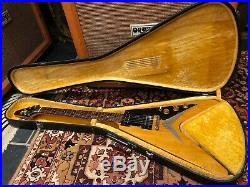 Vintage 1977 Ibanez Rocket Roll Korina Flying V MIJ Japan Guitar 7.2lbs with OHSC