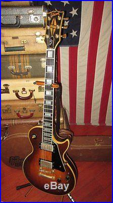 Vintage 1982 Gibson Les Paul Custom Electric Guitar Sunburst with Gibson Case