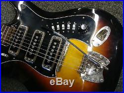Vintage 60's Hagstrom III Sweden 6 String Electric Guitar Sunburst WithCase